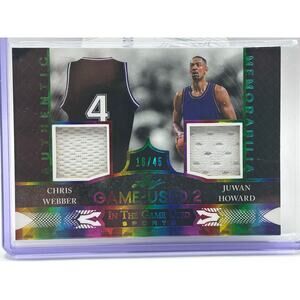 2024 Leaf In the Game Used Chris Webber Juwan Howard Dual Jersey Patch 16/45 SP